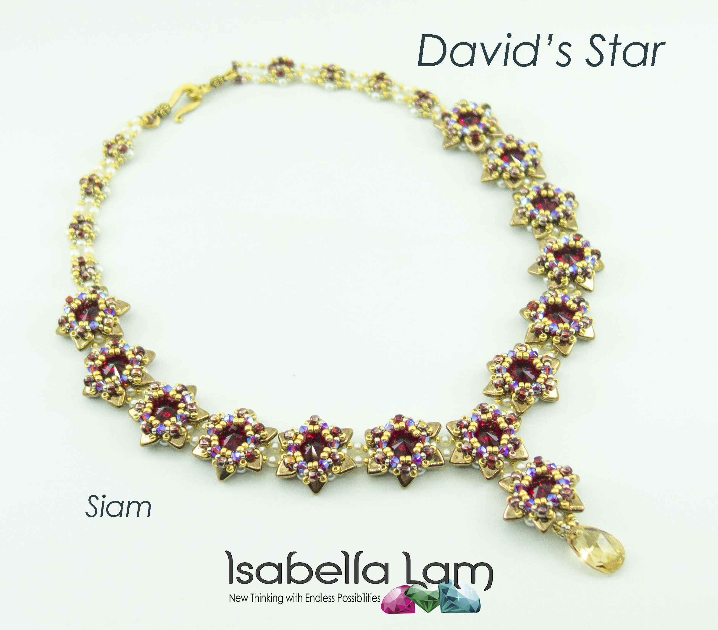 Bead weaving D.I.Y. Kits :: NECKLACE D.I.Y Kits N :: David's Star